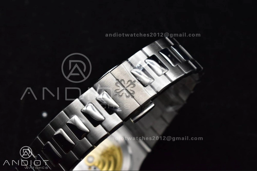 Original Nautilus 5811 1A 3KF 1:1 Best Edition Blue Textured Dial on SS Bracelet A330 Super Clone 379