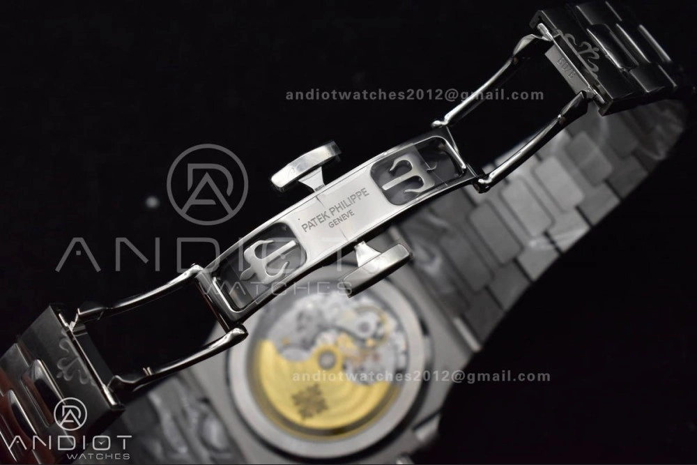Original Nautilus 5811 1A 3KF 1:1 Best Edition Blue Textured Dial on SS Bracelet A330 Super Clone 379