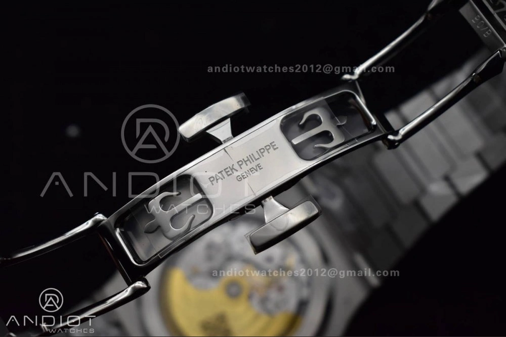 Original Nautilus 5811 1A 3KF 1:1 Best Edition Blue Textured Dial on SS Bracelet A330 Super Clone 379