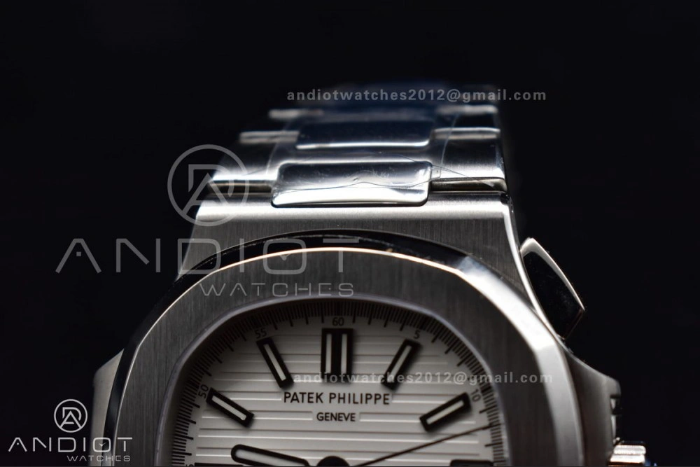 Reliable Nautilus Chrono Date 5980 SS SS Wht Stk PPF A7750 Mod 359
