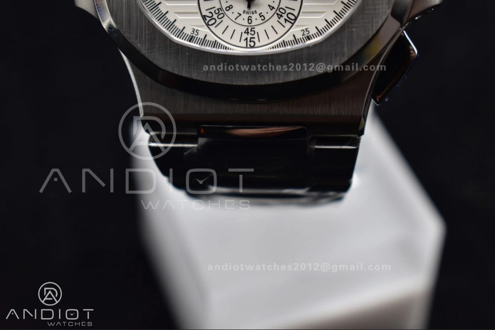 Reliable Nautilus Chrono Date 5980 SS SS Wht Stk PPF A7750 Mod 359