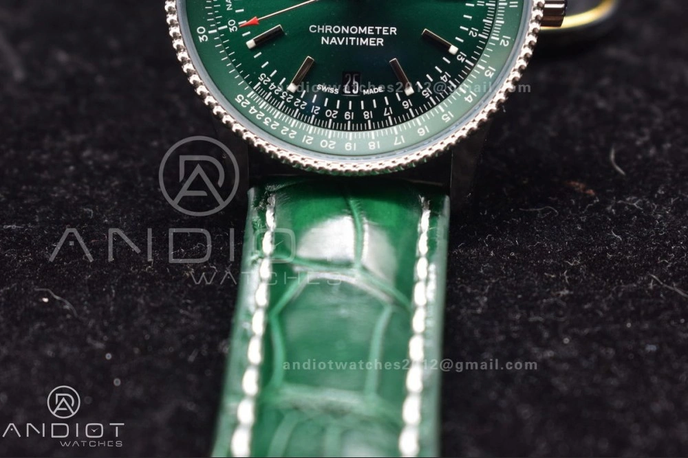 Navitimer  41mm TF 1:1 Best Edition Green Dial on Leather A ZeroBulk 179