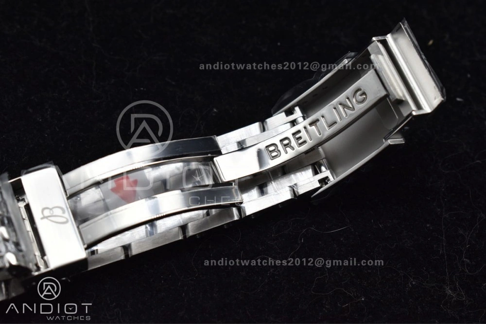 Navitimer 1 SS V7F 1:1 Best Edition RG Bezel White Dial on SS Bracelet A Functional 923