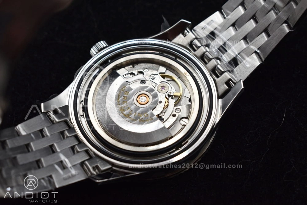 Navitimer 1 SS V7F 1:1 Best Edition RG Bezel White Dial on SS Bracelet A Functional 923