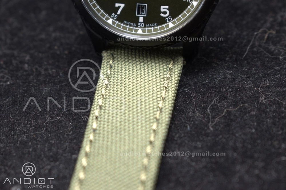Navitimer 8 Automatic 41mm PVD TF 1:1 Best Edition Green Dial on Green Nylon Strap A Timeless 190