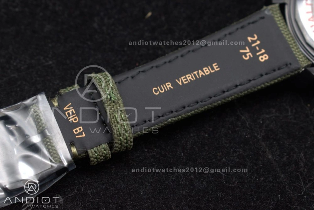 Navitimer 8 Automatic 41mm PVD TF 1:1 Best Edition Green Dial on Green Nylon Strap A Timeless 190