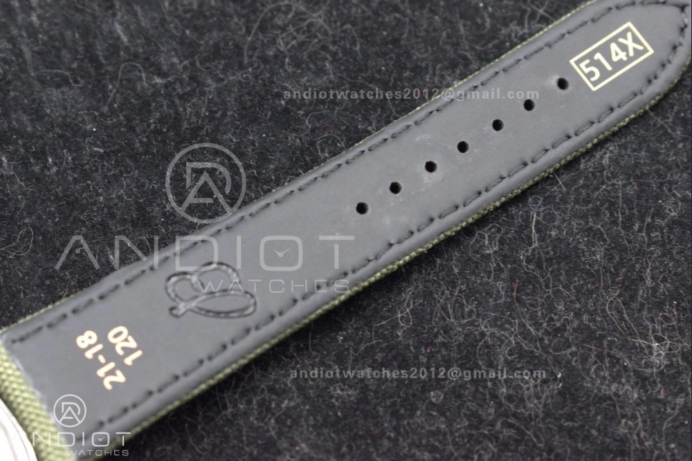 Navitimer 8 Automatic 41mm PVD TF 1:1 Best Edition Green Dial on Green Nylon Strap A Timeless 190