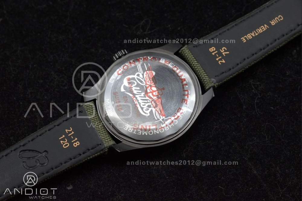 Navitimer 8 Automatic 41mm PVD TF 1:1 Best Edition Green Dial on Green Nylon Strap A Timeless 190