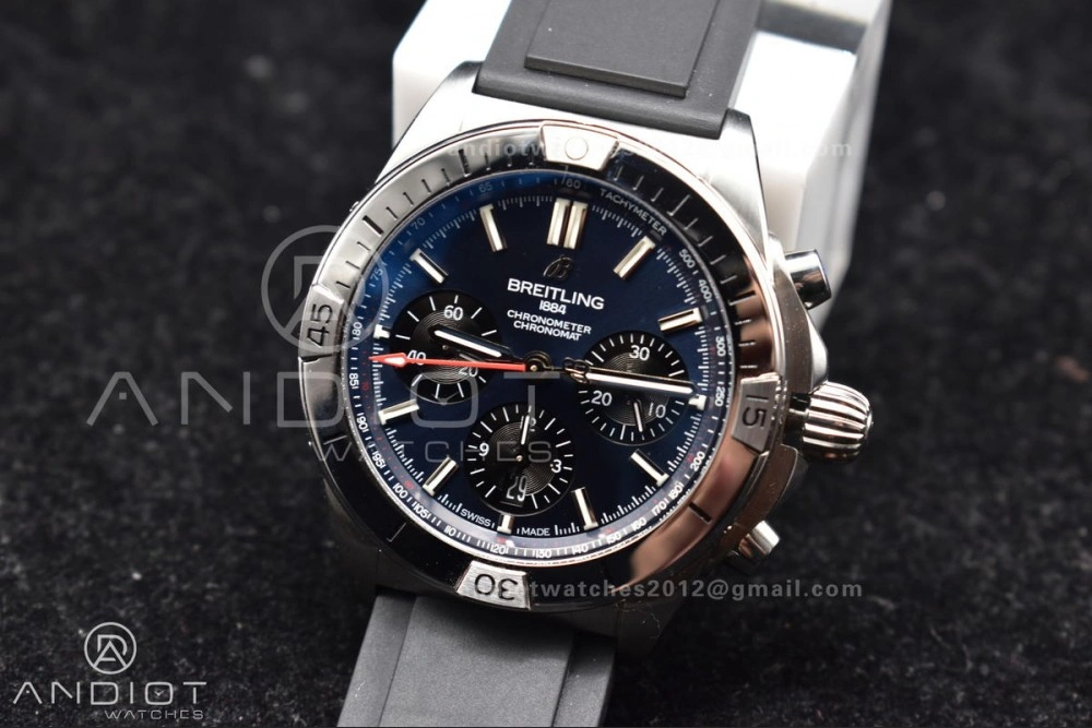 Navitimer B01 Chrono 43mm 1:1 Best Version SS LE L-Blue Blk BLS A Sleek 219