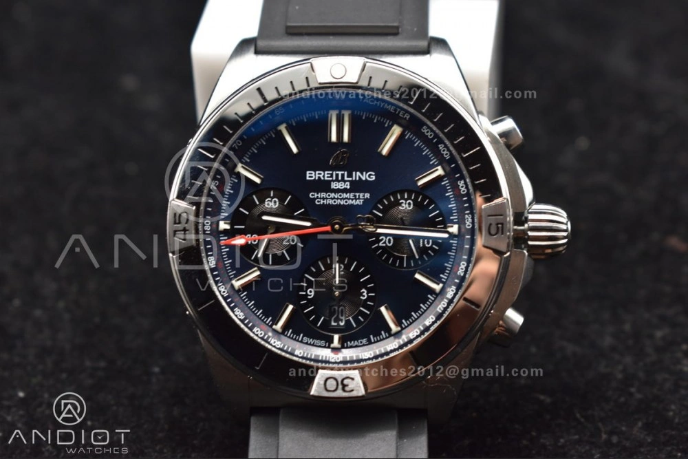 Navitimer B01 Chrono 43mm 1:1 Best Version SS LE L-Blue Blk BLS A Sleek 219