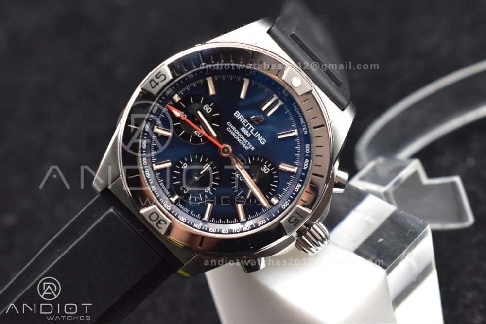 Navitimer B01 Chrono 43mm 1:1 Best Version SS LE L-Blue Blk BLS A Sleek 219
