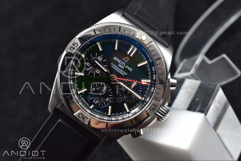 Navitimer B01 Chrono 43mm 1:1 Best Version SS LE L-Green Blk BLS A Breathable 183