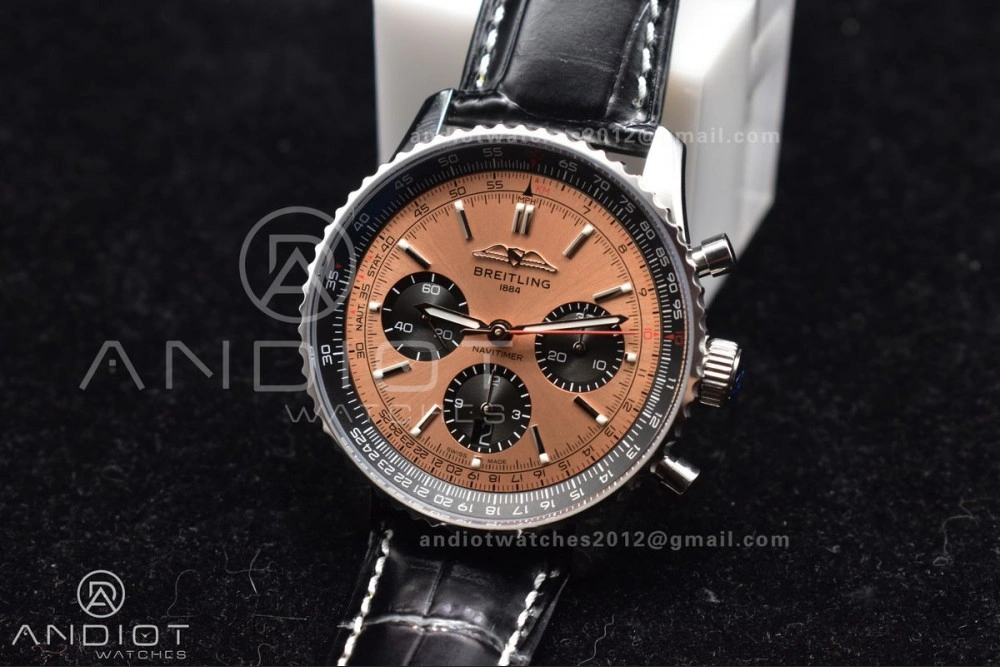 Breathable Navitimer Chrono 43mm 1:1 Best Version SS LE L-Orange Blk BLS A 184