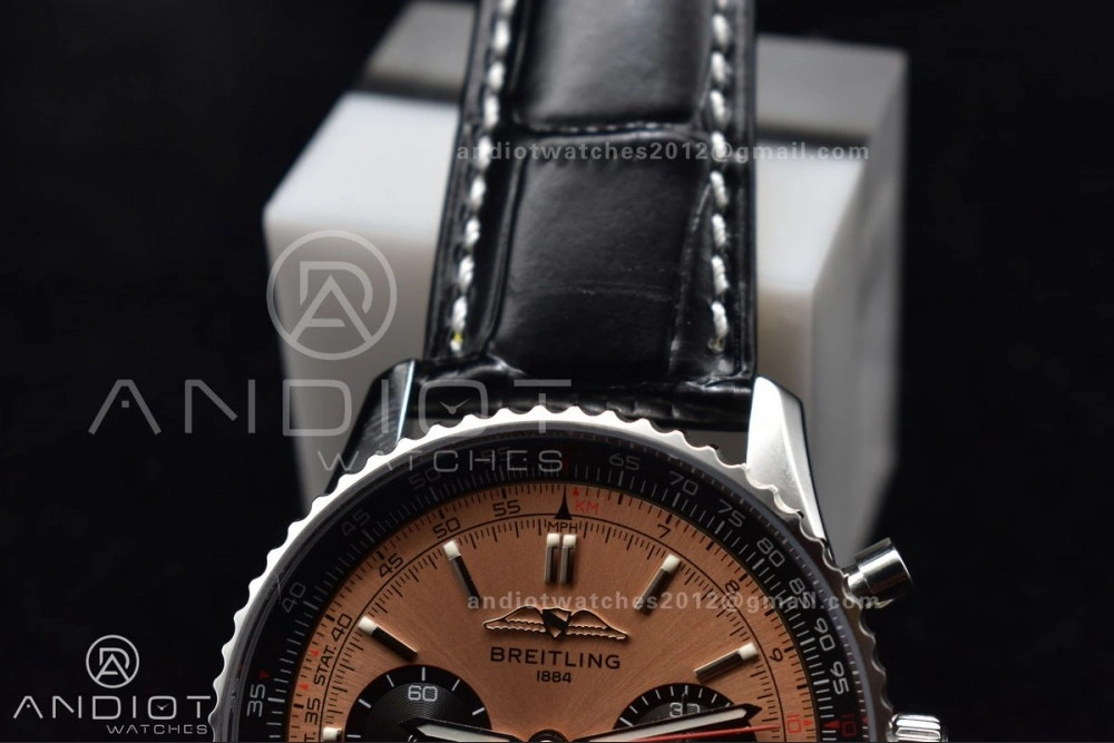 Breathable Navitimer Chrono 43mm 1:1 Best Version SS LE L-Orange Blk BLS A 184