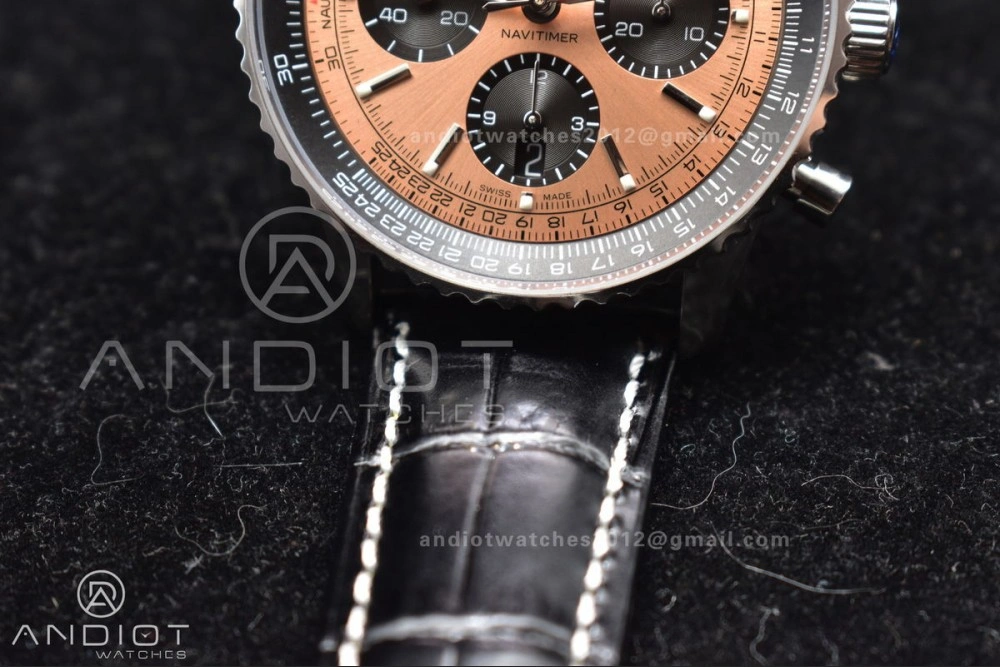 Breathable Navitimer Chrono 43mm 1:1 Best Version SS LE L-Orange Blk BLS A 184