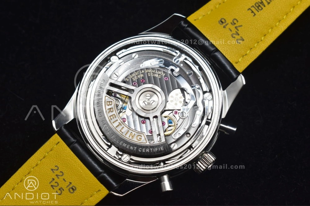 Breathable Navitimer Chrono 43mm 1:1 Best Version SS LE L-Orange Blk BLS A 184