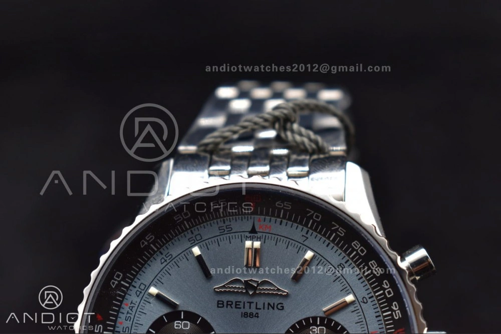 Navitimer SS 43mm BLS 1:1 Best Edition Blue Dial on SS Bracelet A Resilient 432