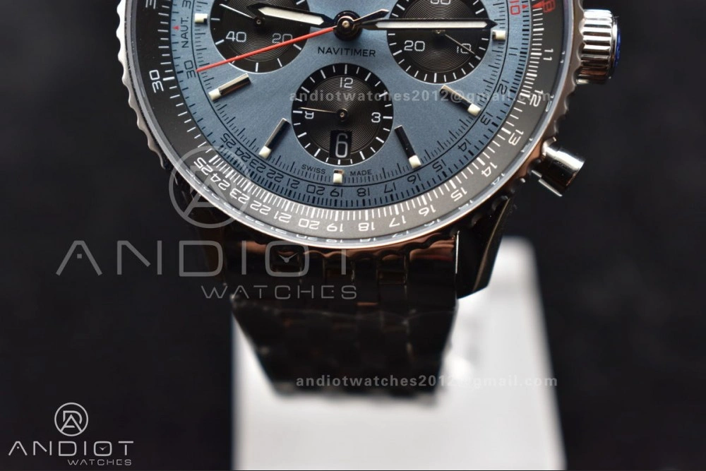 Navitimer SS 43mm BLS 1:1 Best Edition Blue Dial on SS Bracelet A Resilient 432