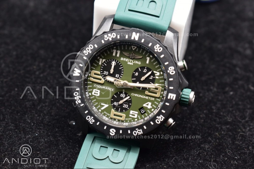 OF Factory Breilting Endurance Pro 44mm Green Breathable 187