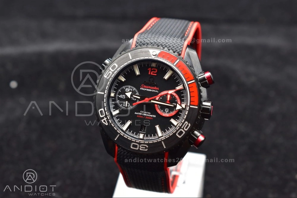 OM Factory Best Edition Omega Planet Ocean Chronograph with  3:00 Subdial Counter Volvo Ocean 2017 2018 Race Deep Black Edition Reliable 33