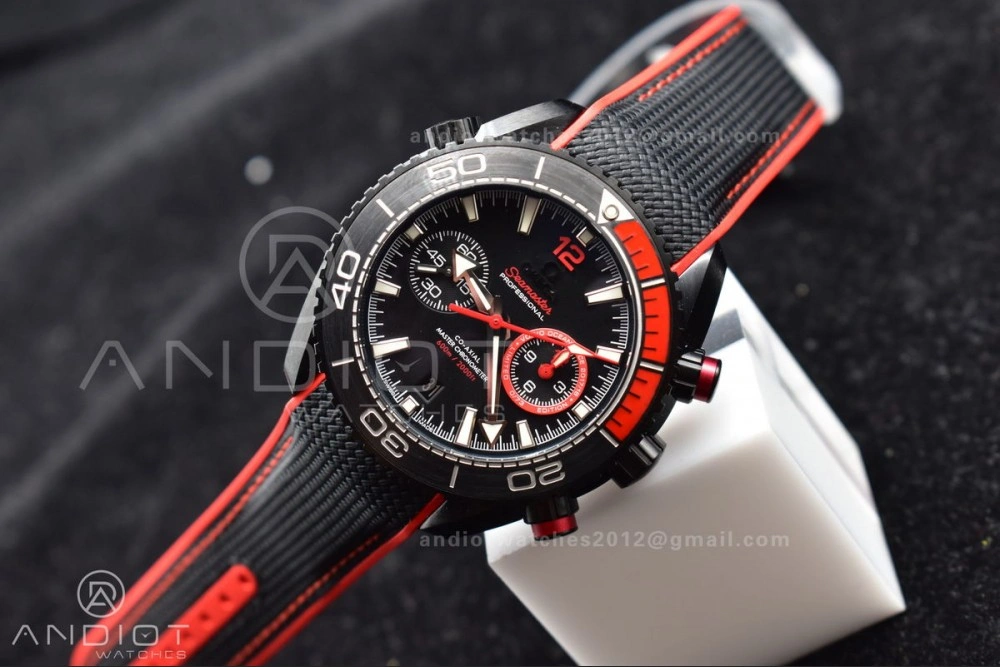 OM Factory Best Edition Omega Planet Ocean Chronograph with  3:00 Subdial Counter Volvo Ocean 2017 2018 Race Deep Black Edition Reliable 33