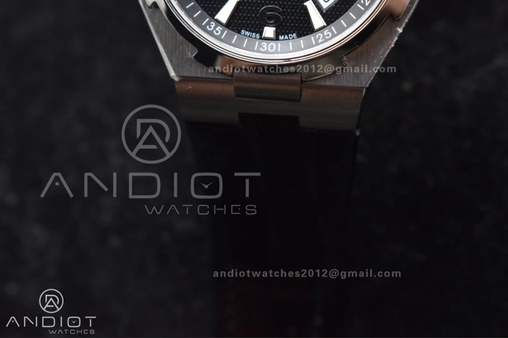 Supportive Overseas SS 8F Maker Black Dial on Black Rubber Strap 1288