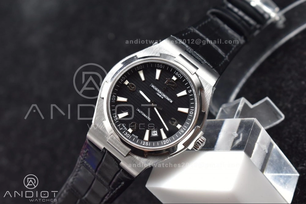 Supportive Overseas SS 8F Maker Black Dial on Black Rubber Strap 1288