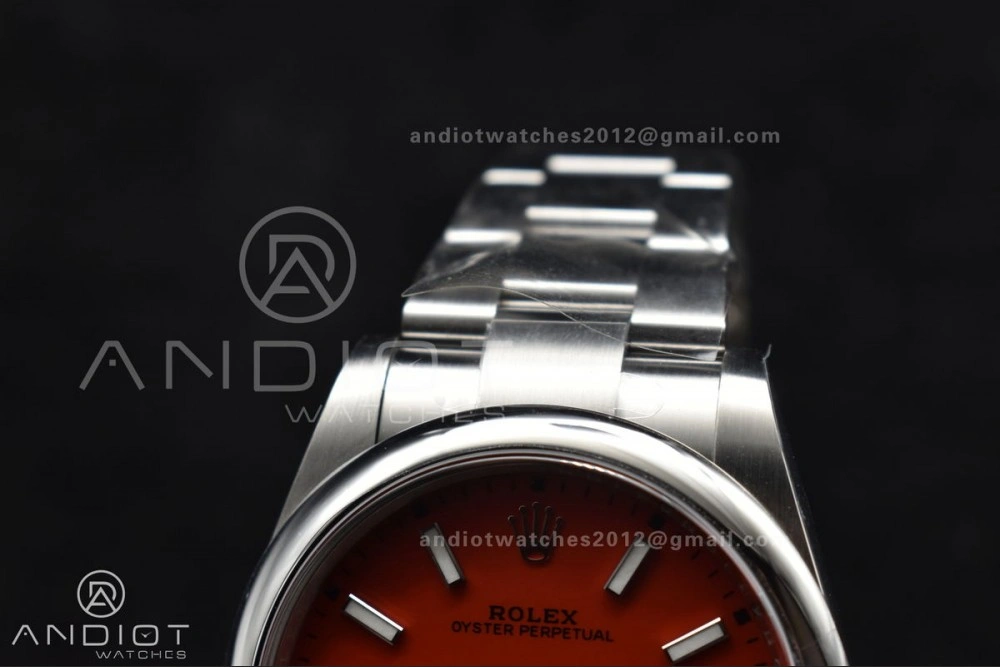 Oyster Perpetual 124300 41mm Clean 1:1 Best Edition 904L Steel Red Dial VR Unisex 938