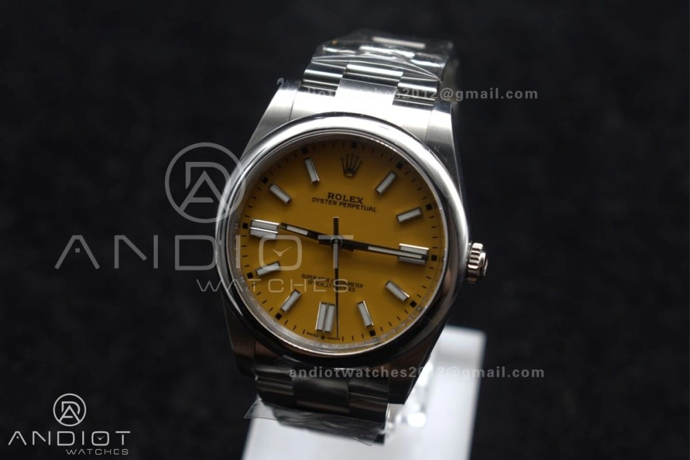 Oyster Perpetual 124300 41mm Clean 1:1 Best Edition 904L Steel Yellow Dial VR OnTrend 937