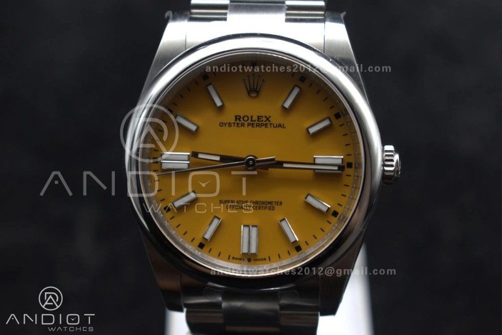 Oyster Perpetual 124300 41mm Clean 1:1 Best Edition 904L Steel Yellow Dial VR OnTrend 937