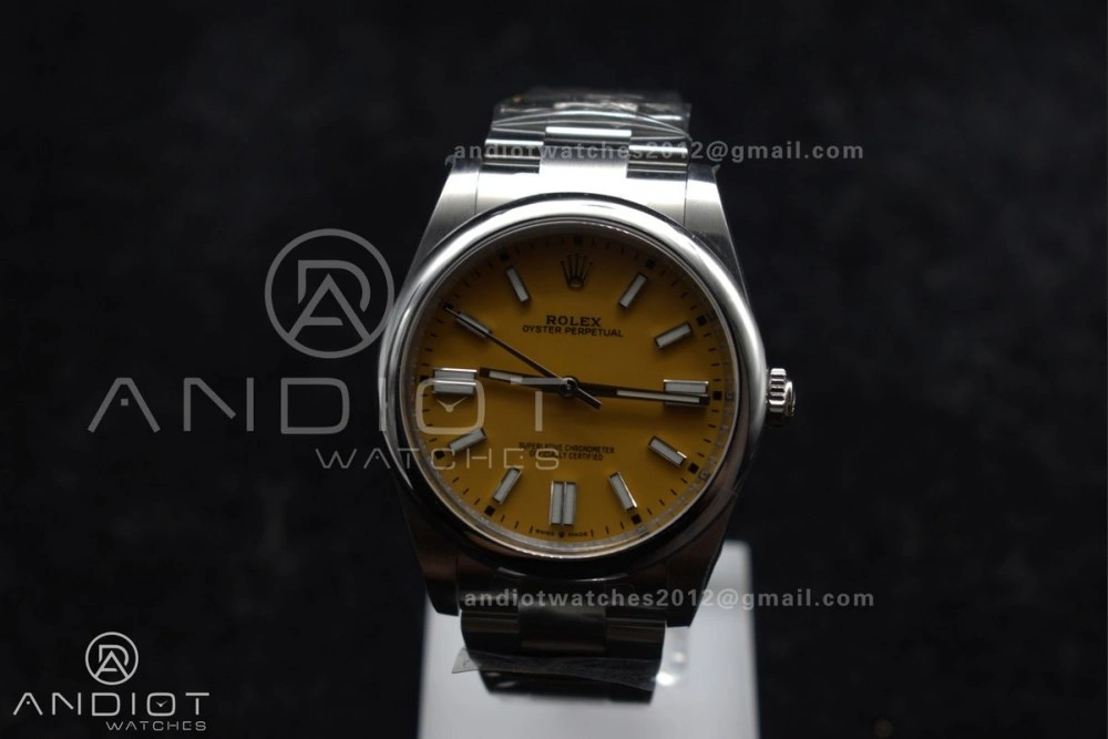 Oyster Perpetual 124300 41mm Clean 1:1 Best Edition 904L Steel Yellow Dial VR OnTrend 937