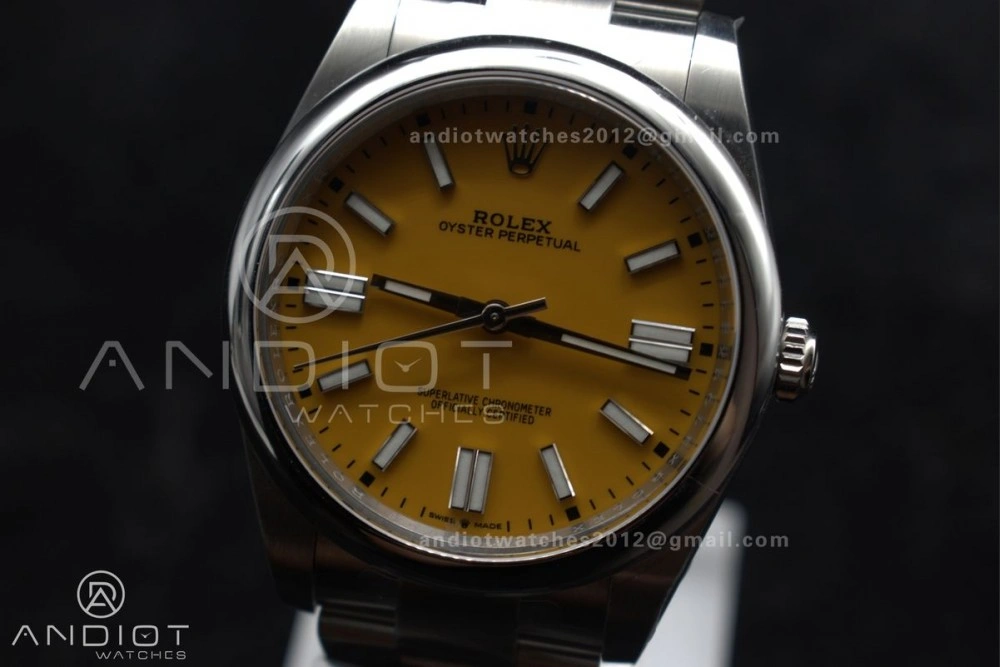 Oyster Perpetual 124300 41mm Clean 1:1 Best Edition 904L Steel Yellow Dial VR OnTrend 937