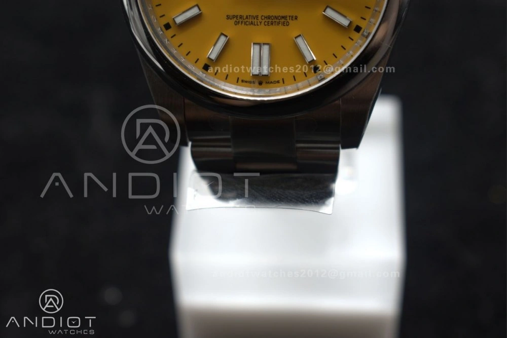 Oyster Perpetual 124300 41mm Clean 1:1 Best Edition 904L Steel Yellow Dial VR OnTrend 937