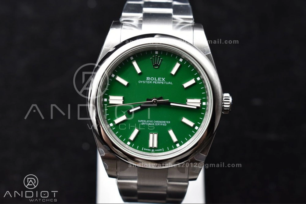 Attractive Oyster Perpetual 124300 41mm DIWF 1:1 Best Edition 904L Steel Green Dial A 942