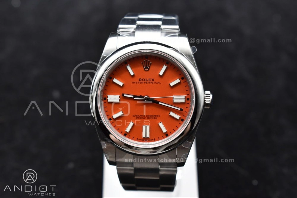 EasyCare Oyster Perpetual 124300 41mm DIWF 1:1 Best Edition 904L Steel Orange Dial A 946