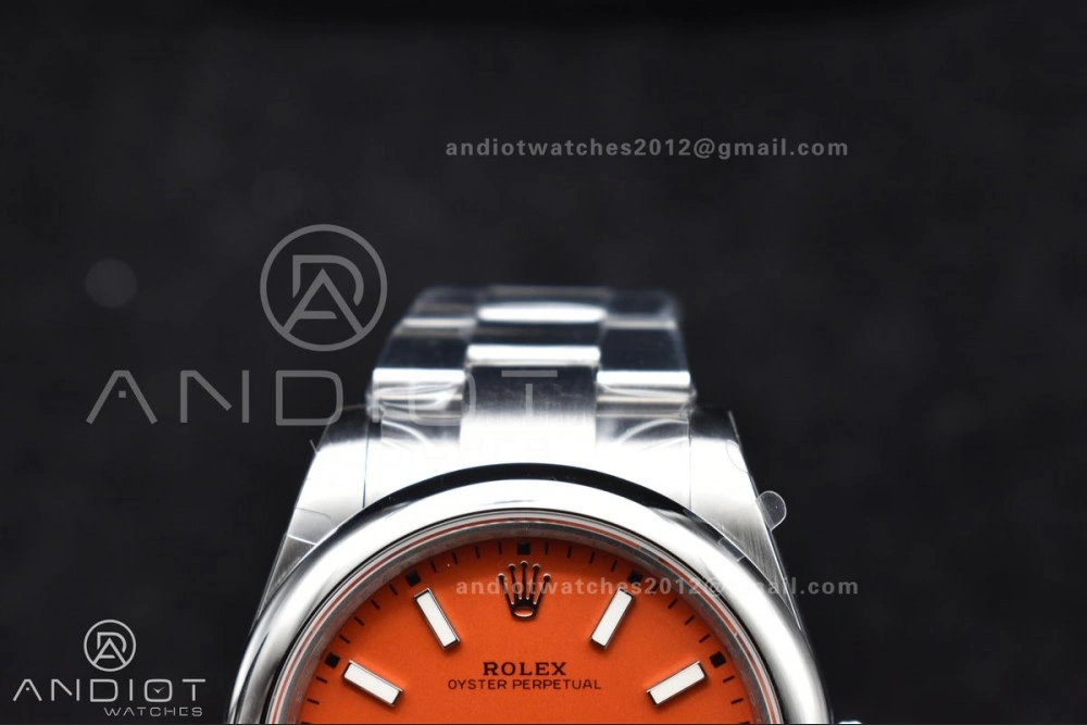 EasyCare Oyster Perpetual 124300 41mm DIWF 1:1 Best Edition 904L Steel Orange Dial A 946