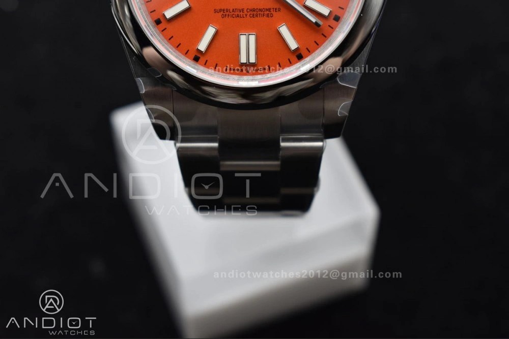 EasyCare Oyster Perpetual 124300 41mm DIWF 1:1 Best Edition 904L Steel Orange Dial A 946