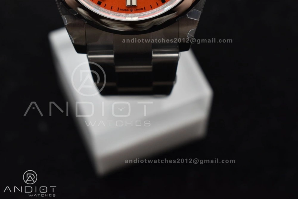 EasyCare Oyster Perpetual 124300 41mm DIWF 1:1 Best Edition 904L Steel Orange Dial A 946