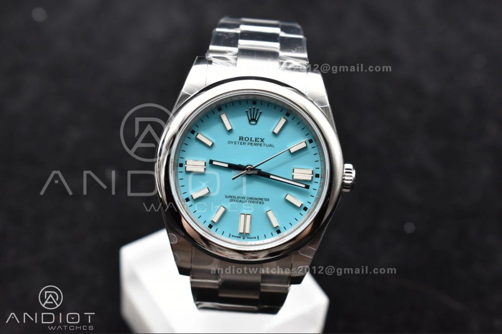 Functional Oyster Perpetual 124300 41mm DIWF 1:1 Best Edition 904L Steel Tiffany Blue Dial A 944