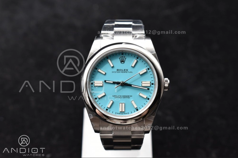Functional Oyster Perpetual 124300 41mm DIWF 1:1 Best Edition 904L Steel Tiffany Blue Dial A 944