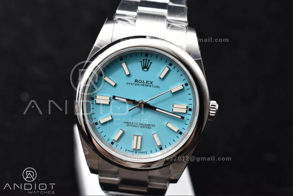 Functional Oyster Perpetual 124300 41mm DIWF 1:1 Best Edition 904L Steel Tiffany Blue Dial A 944