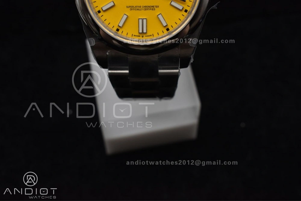 EasyMatch Oyster Perpetual 124300 41mm DIWF 1:1 Best Edition 904L Steel Yellow Dial A 952
