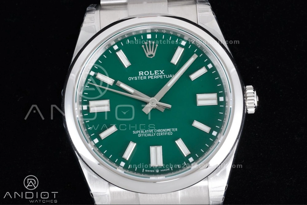 Oyster Perpetual 124300 41mm VSF 1:1 Best Edition 904L Steel Green Dial DD3230 V Minimalist 945