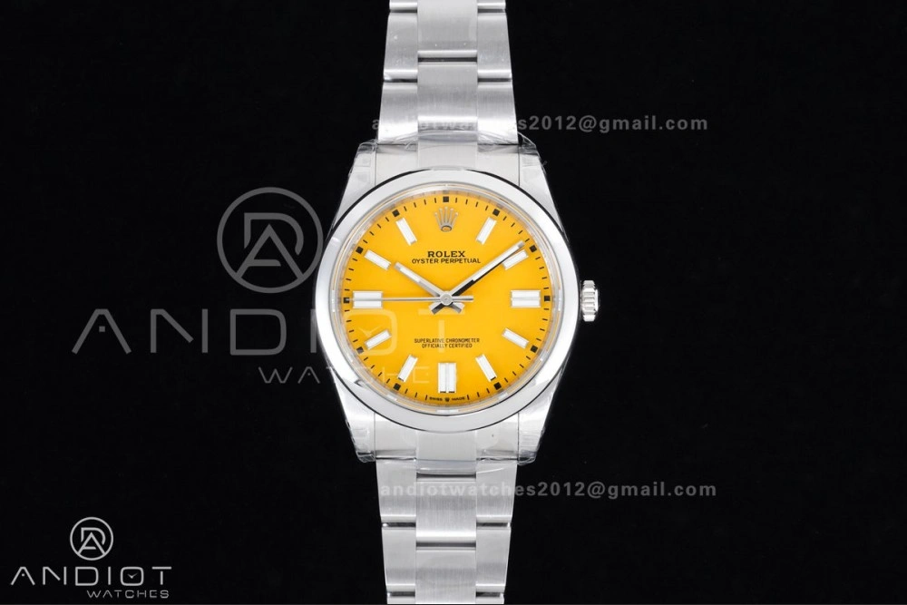 Contemporary Oyster Perpetual 124300 41mm VSF 1:1 Best Edition 904L Steel Yellow Dial DD3230 V 953