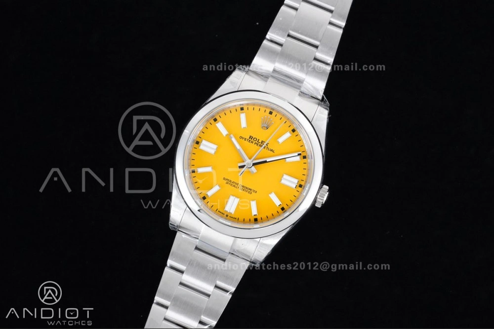Contemporary Oyster Perpetual 124300 41mm VSF 1:1 Best Edition 904L Steel Yellow Dial DD3230 V 953