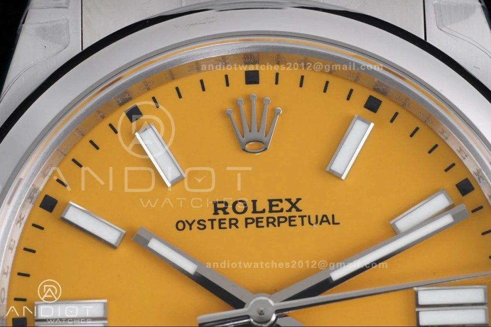 Contemporary Oyster Perpetual 124300 41mm VSF 1:1 Best Edition 904L Steel Yellow Dial DD3230 V 953