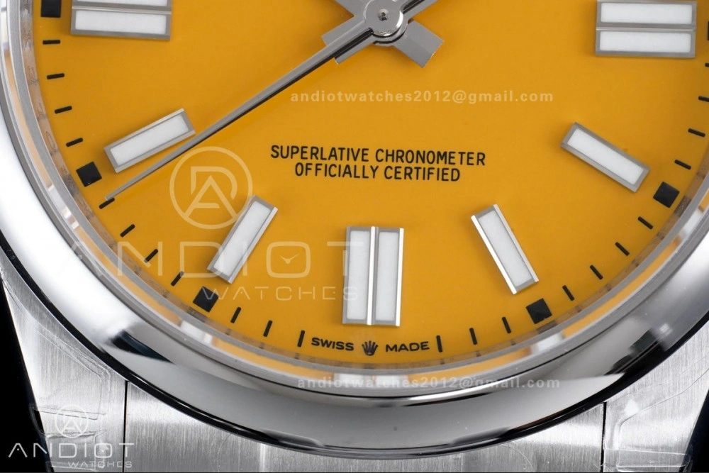 Contemporary Oyster Perpetual 124300 41mm VSF 1:1 Best Edition 904L Steel Yellow Dial DD3230 V 953