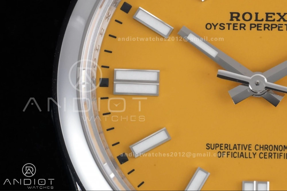 Contemporary Oyster Perpetual 124300 41mm VSF 1:1 Best Edition 904L Steel Yellow Dial DD3230 V 953