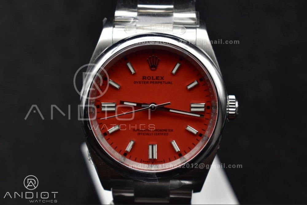 Oyster Perpetual 126000 36mm Clean 1:1 Best Edition 904L Steel Red Dial VR Functional 956