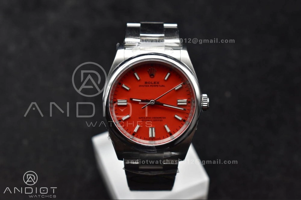 Oyster Perpetual 126000 36mm Clean 1:1 Best Edition 904L Steel Red Dial VR Functional 956